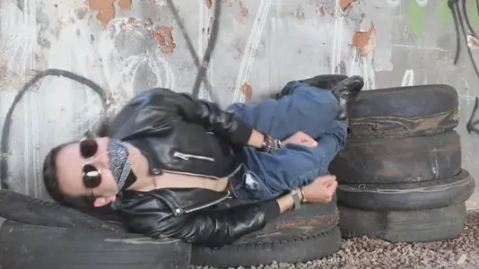 The motorcycle club welcomes the new boy