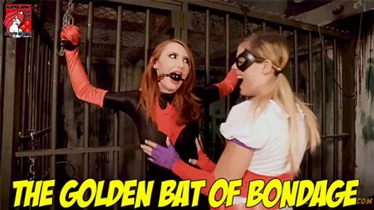 Golden Bat of Bondage - superheroines, lesbian, gold statue mp4 HD