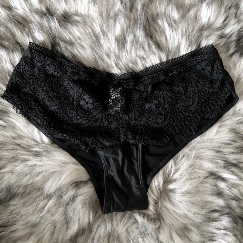 Silky black panties