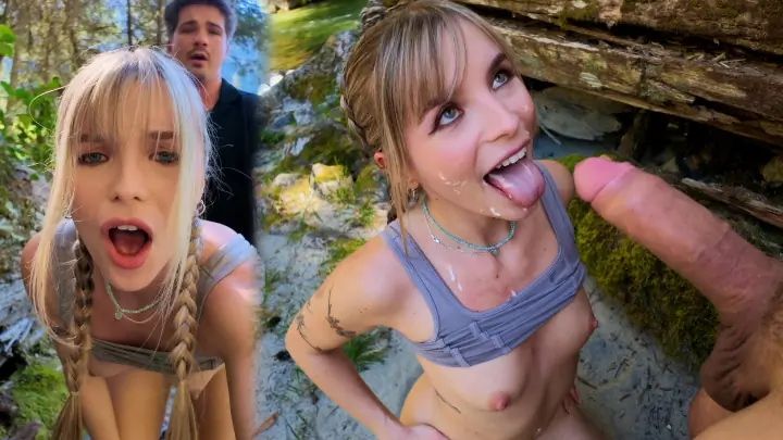 Girlfriend Experience: Hot Outdoor Sex - Facial Cumshot