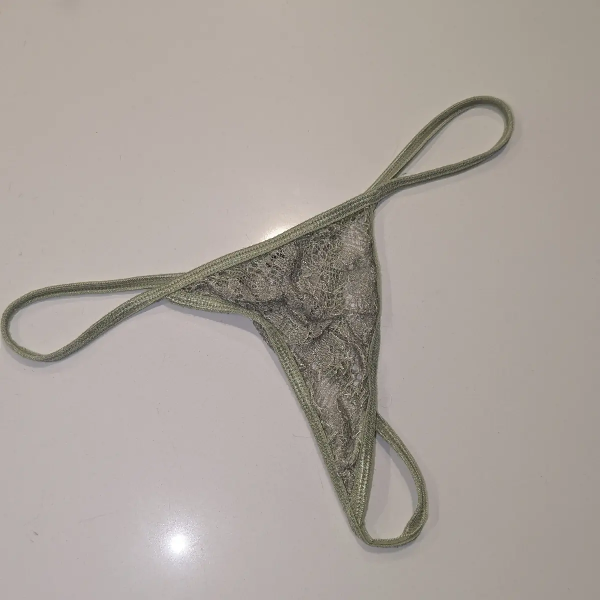 Green Lace Thong