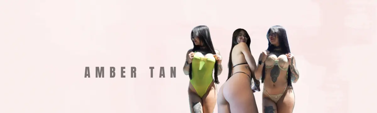 Amber Tan with DD cups 🩷 header
