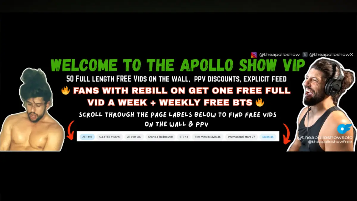 50xFREE VIDS ON THE FEED header