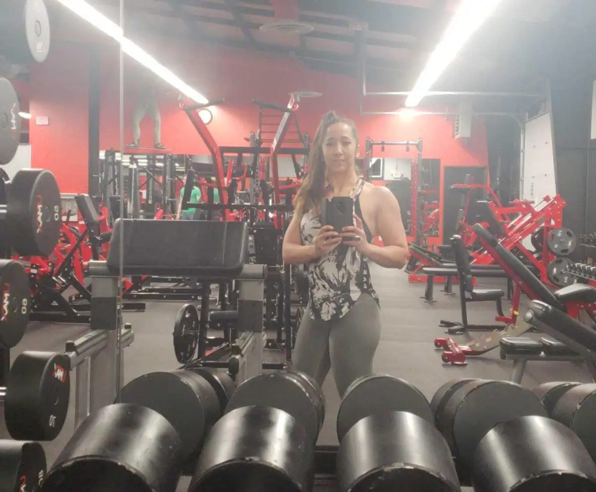 45/F before arm day and after. I've been on my fitness journey for 10 years now....