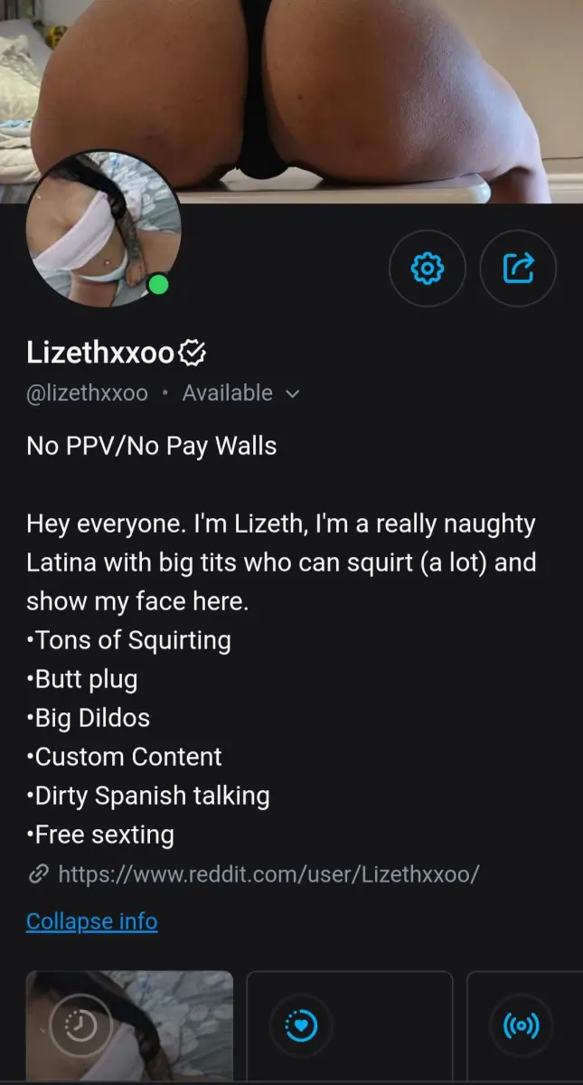 No Pay Walls/No PPV - I show my face in all my content. Onlyfans.com/lizethxxoo