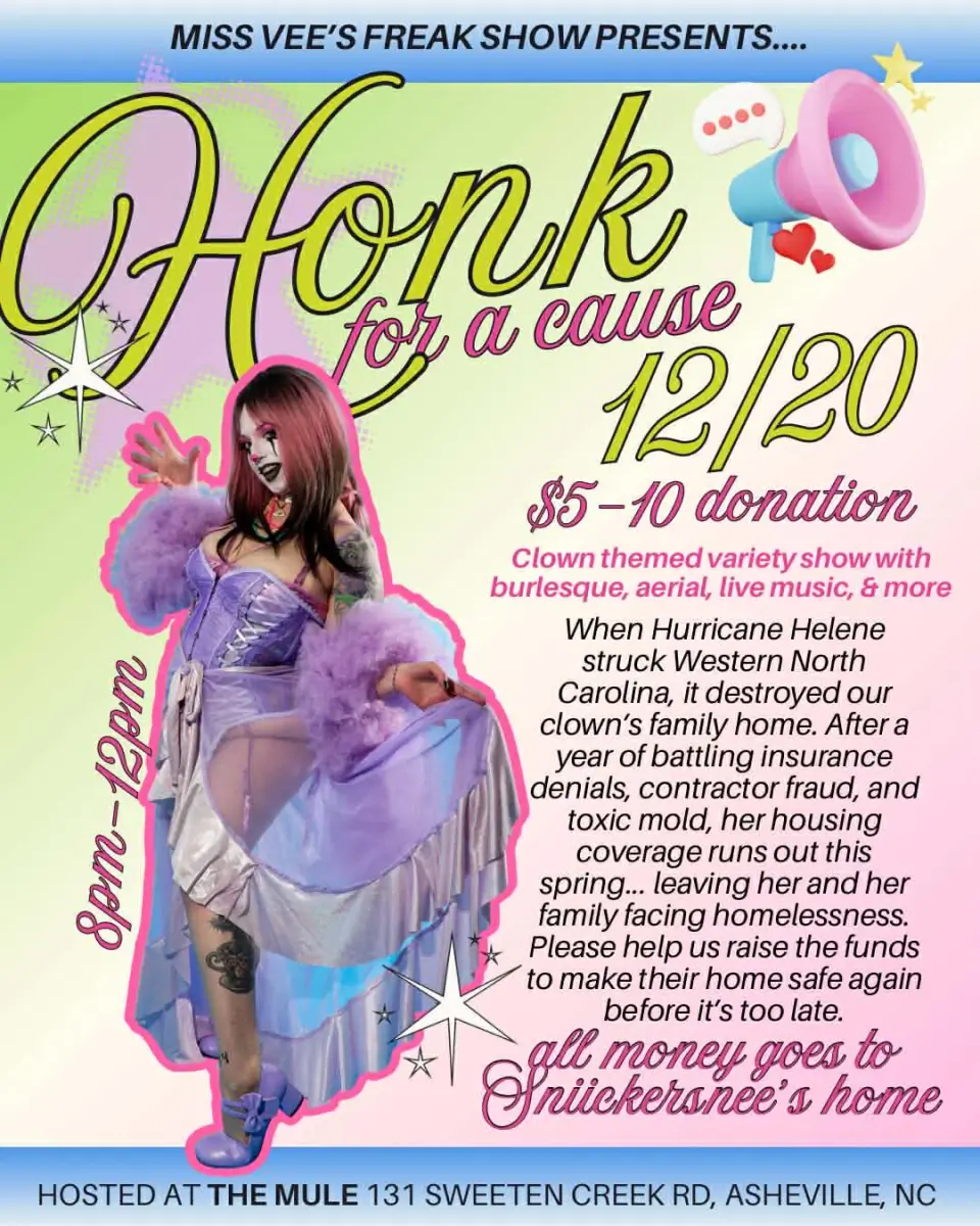 Honk for a Cause- a benefit show for a local performer still trying to recover f...