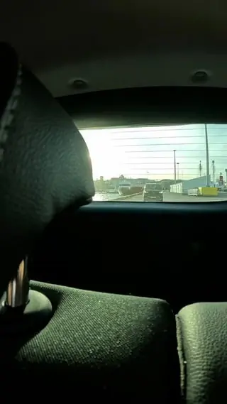 Asian blowjob in the passenger seat with a viewer behind!