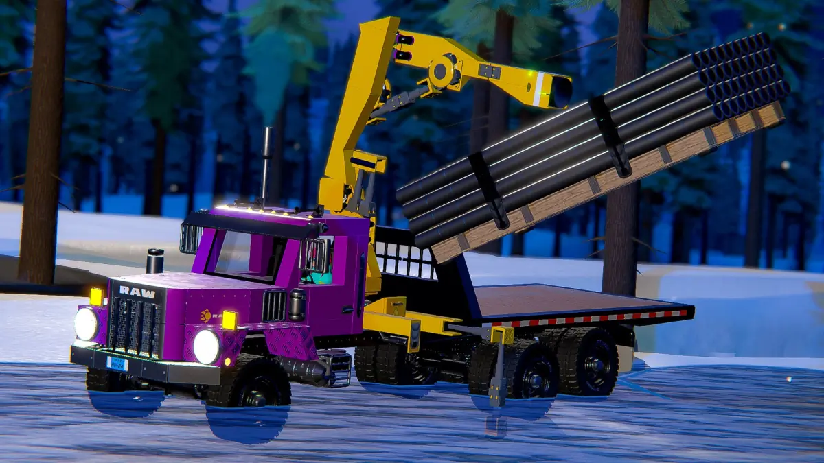 International Paystar 5070 with loading crane