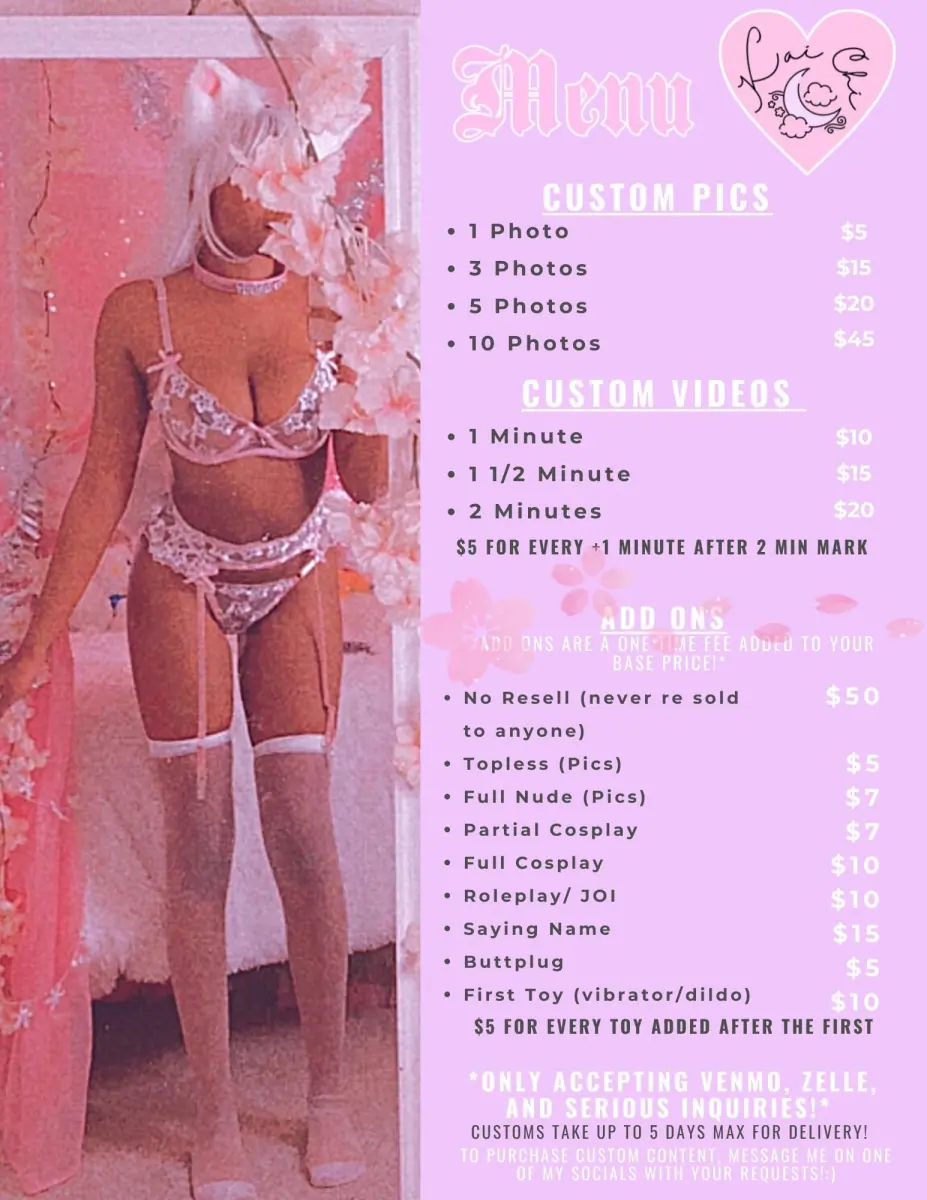 🎀✨NEW UPDATED MENUS 2022✨🌸 Please dm or comment below with questions and ser...